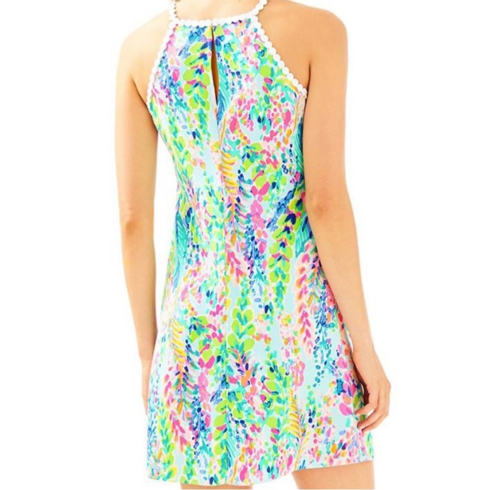 Lilly Pulitzer Pearl Soft Shift Mini Dress Catch The Wave Size 0 Like New - Picture 3 of 11